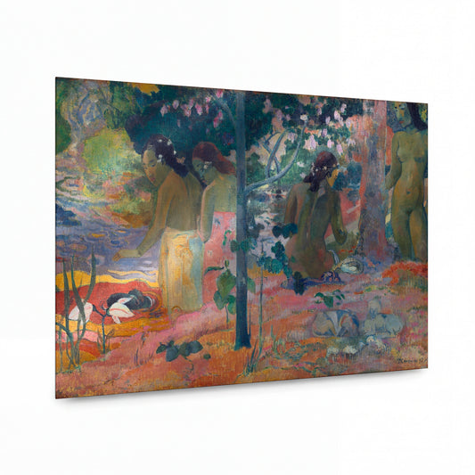 Obraz Paul Gauguin — The Bathers — umělecký kovový obraz s vysokým leskem — umělecký kovový obraz s vysokým leskem