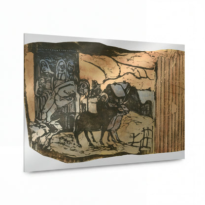 Obraz Paul Gauguin — The Breton Calvary — luxusní reprodukce na kovu — luxusní reprodukce na kovu