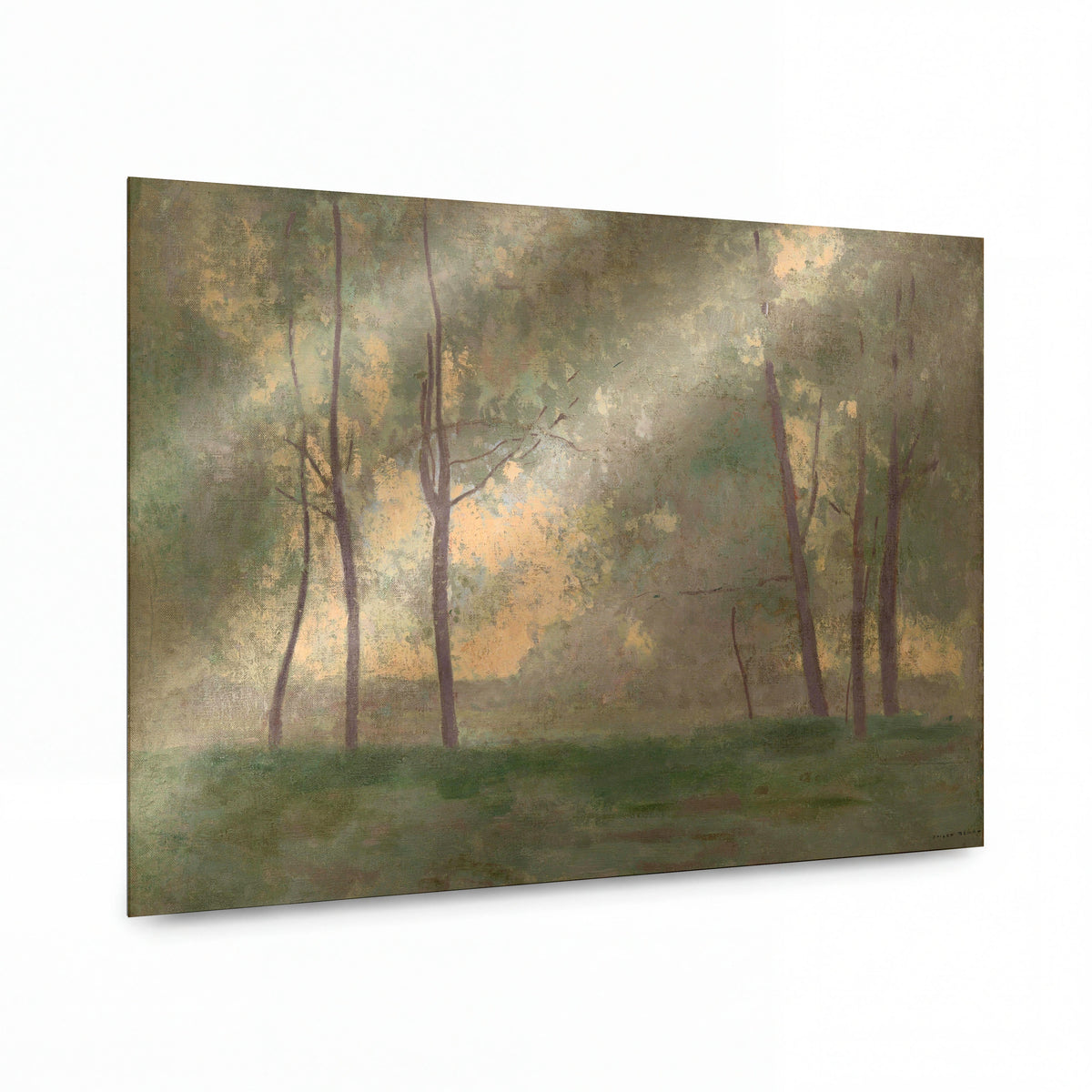 Obraz Odilon Redon — Landscape — kovový obraz na hliníkovém panelu — kovový obraz na hliníkovém panelu