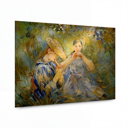 Obraz Berthe Morisot — The Flageolet — umělecký kovový obraz s vysokým leskem