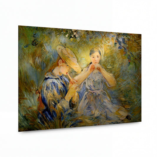 Obraz Berthe Morisot — The Flageolet — umělecký kovový obraz s vysokým leskem