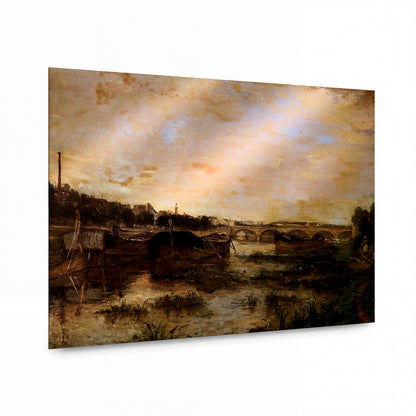 Obraz Berthe Morisot — The Seine below the Pont d'Iéna — luxusní reprodukce na kovu — luxusní reprodukce na kovu