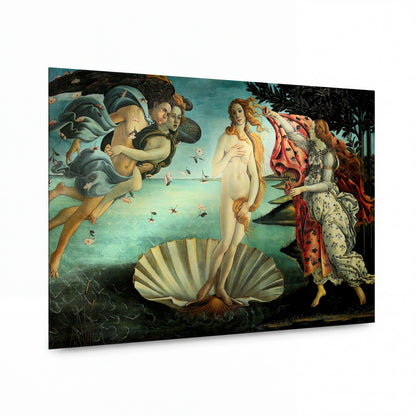 Obraz Sandro Botticelli — Zrození Venuše — prémiová reprodukce na kovovém panelu