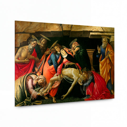 Obraz Sandro Botticelli — Oplakávání Krista — prémiová reprodukce na kovovém panelu — prémiová reprodukce na kovovém panelu