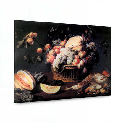 Obraz Frans Snyders — Zátiší s ovocem — umělecký kovový obraz s vysokým leskem — umělecký kovový obraz s vysokým leskem