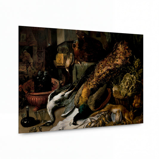 Obraz Frans Snyders — Still life with Game — reprodukce na hliníkovém panelu s vysokým leskem — hliníkový panel s vysokým leskem