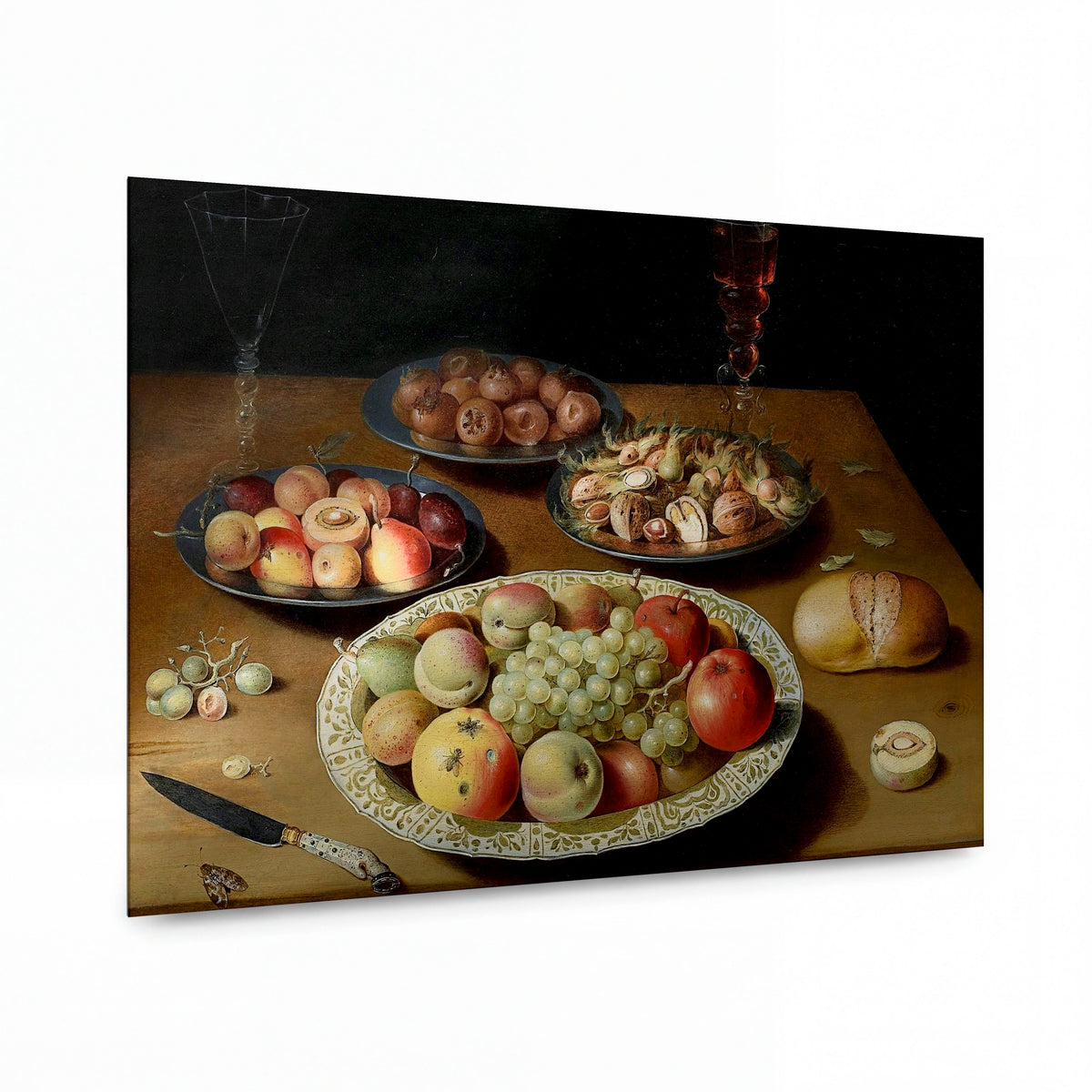 Obraz Osias Beert I — Still Life — kovová reprodukce s vysokým leskem — kovová reprodukce s vysokým leskem