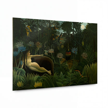 Obraz Henri Rousseau — Sen — lesklý kovový obraz — lesklý kovový obraz