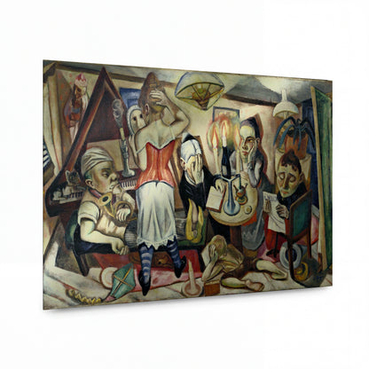 Obraz Max Beckmann — Rodinný obraz — luxusní reprodukce na kovu