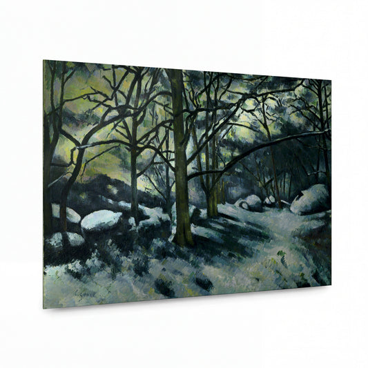 Obraz Paul Cézanne — Melting Snow, Fontainebleau — prémiová reprodukce na kovovém panelu