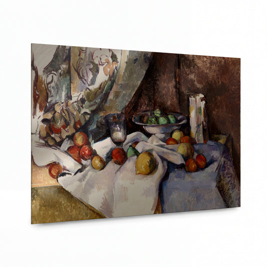 Obraz Paul Cézanne — Zátiší s jablky — hliníkový panel s vysokým leskem — hliníkový panel s vysokým leskem