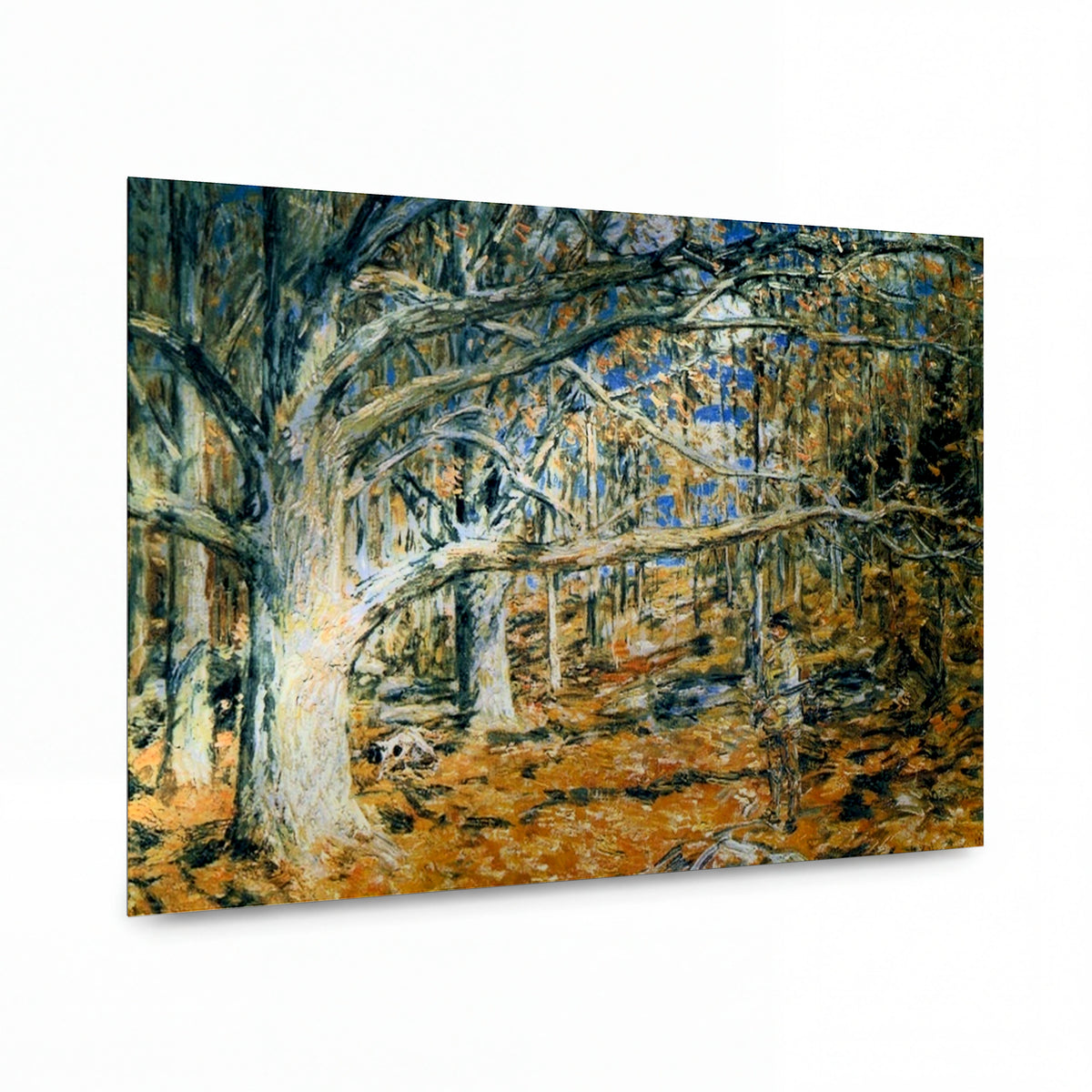 Obraz Frederick Childe Hassam — Connecticut Hunting Scene — lesklý kovový obraz — lesklý kovový obraz