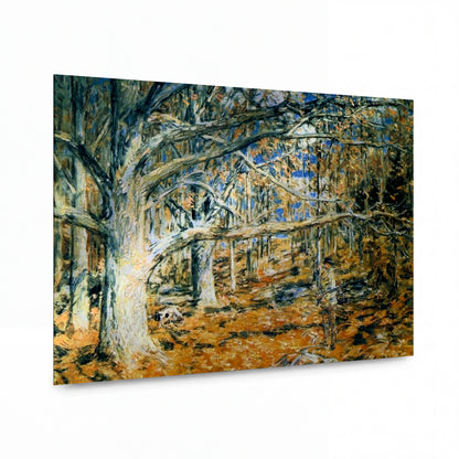 Obraz Frederick Childe Hassam — Connecticut Hunting Scene — lesklý kovový obraz — lesklý kovový obraz
