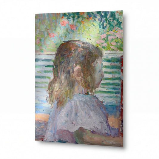 Obraz Camille Pissarro — Path to the Chou, Pontoise, 1878 — luxusní reprodukce na kovu — luxusní reprodukce na kovu