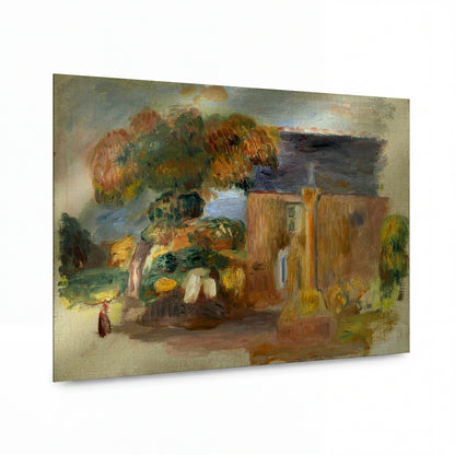 Obraz Renoir — Landscape at Bretagne, the House and the Altair — kovový obraz s vysokým leskem