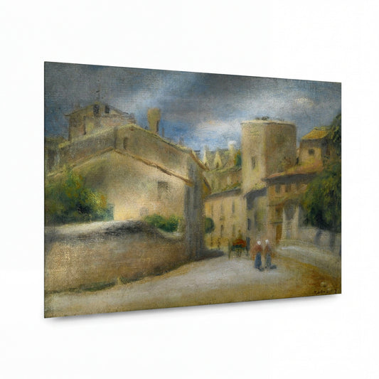 Obraz Pierre-Auguste Renoir — Ulice ve Villeneuve-lès-Avignon — luxusní reprodukce na kovu