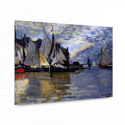 Obraz Claude Monet — Plachetnice v přístavu — prémiová reprodukce na kovovém panelu