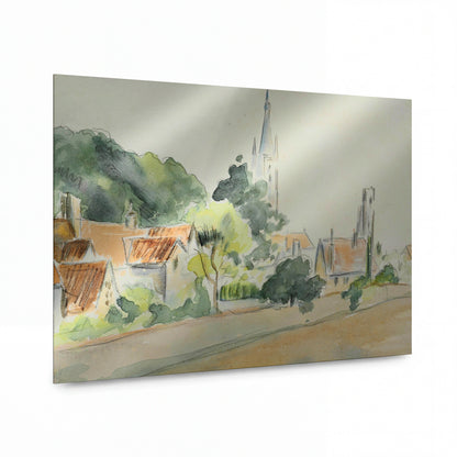 Obraz Camille Pissarro — All Saints' Church, Beulah Hill — prémiová reprodukce na kovovém panelu — prémiová reprodukce na kovovém panelu