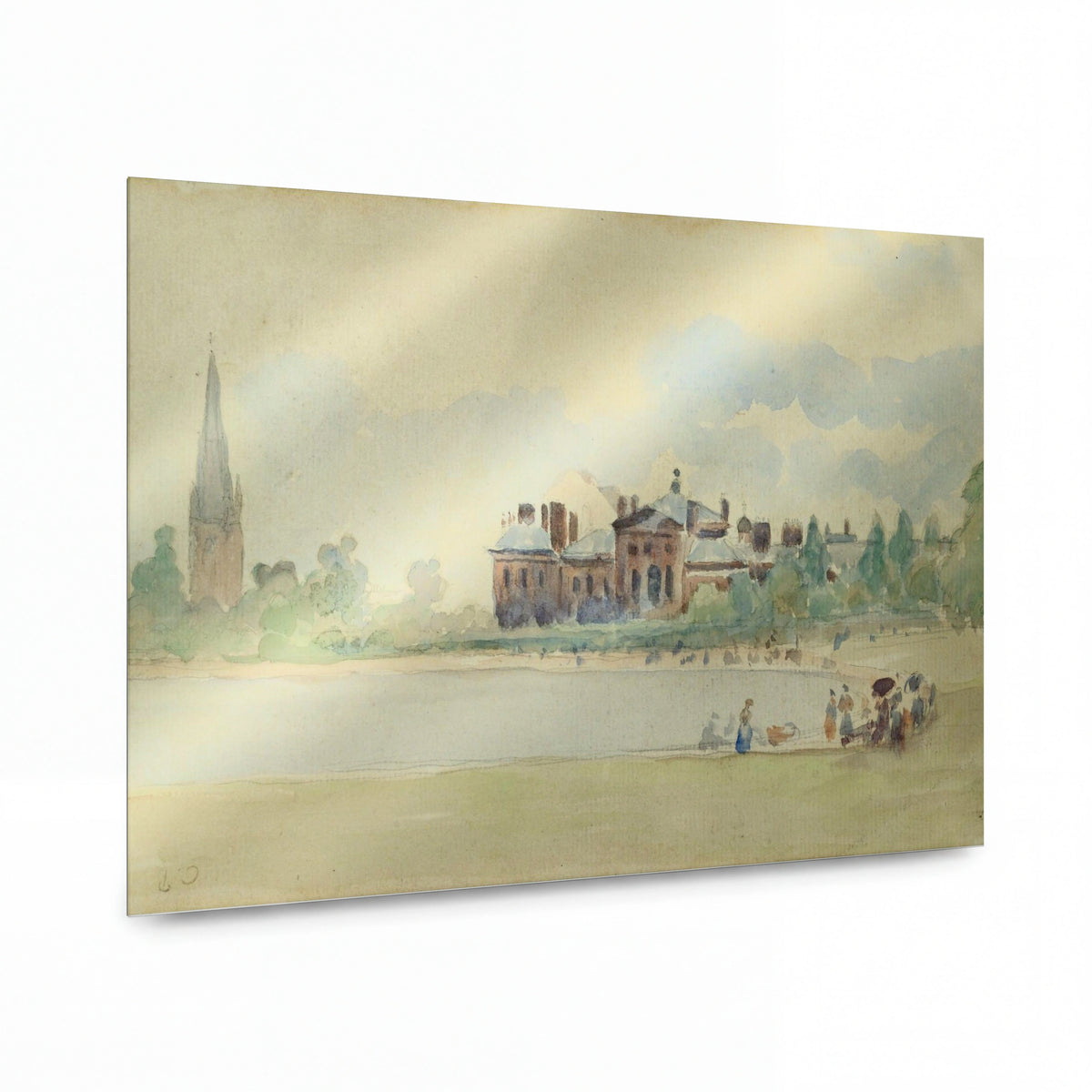 Obraz Camille Pissarro — Kensington Gardens, London, 1890 — lesklý kovový obraz