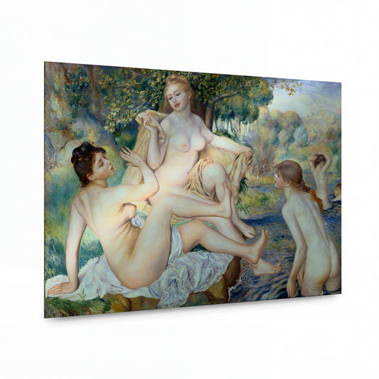 Obraz Pierre Auguste Renoir — Velké koupačky — kovový obraz na hliníkovém panelu — kovový obraz na hliníkovém panelu