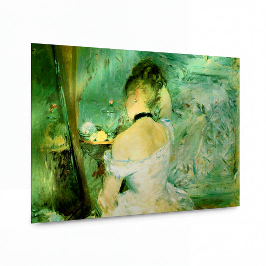 Obraz Berthe Morisot — Jeune Femme a sa toilette — umělecký kovový obraz s vysokým leskem