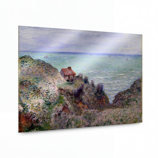 Obraz Claude Monet — Chata na útesu u moře — kovový obraz s vysokým leskem