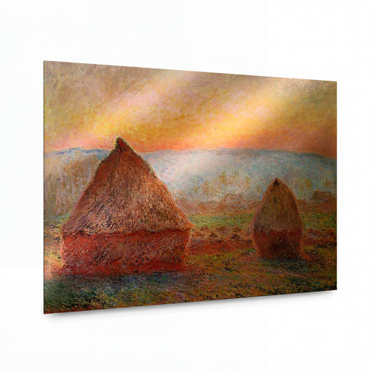 Obraz Claude Monet — Stoh sena při západu slunce — umělecká reprodukce na hliníku
