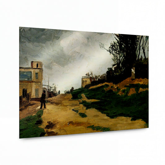 Obraz Paul Cézanne — Landscape, 1867 — prémiová reprodukce na kovovém panelu — prémiová reprodukce na kovovém panelu