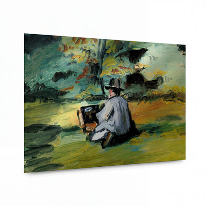 Obraz Paul Cézanne — The Artist at the Work — kovový obraz s vysokým leskem — kovový obraz s vysokým leskem