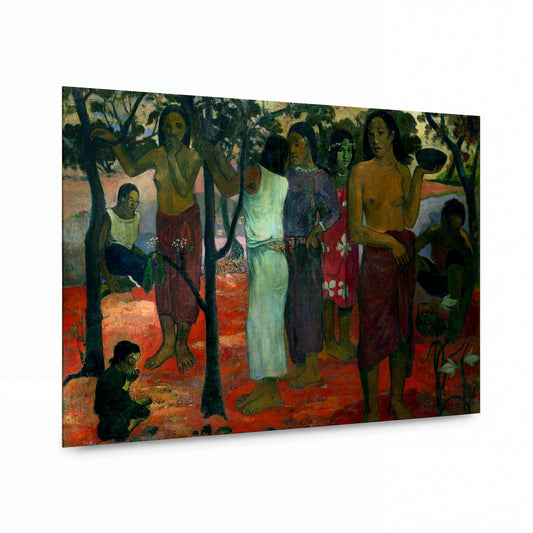 Obraz Paul Gauguin — Nave Nave Mahana (Delicious Day) — prémiová reprodukce na kovovém panelu