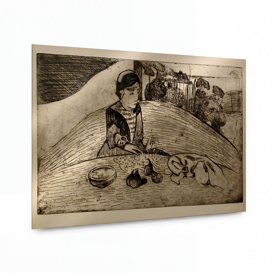 Obraz Paul Gauguin — Žena s fíky — hliníkový panel s vysokým leskem — hliníkový panel s vysokým leskem