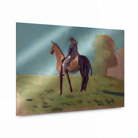 Obraz Odilon Redon — Apache (Man on Horseback) — kovová reprodukce s vysokým leskem — kovová reprodukce s vysokým leskem