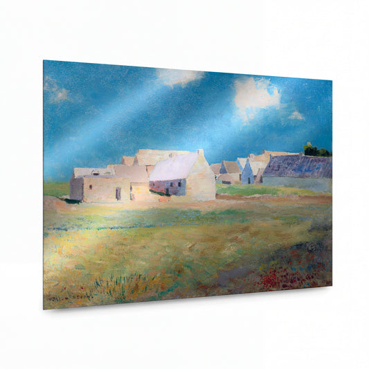 Obraz Odilon Redon — Breton Village — umělecká reprodukce na hliníku — umělecká reprodukce na hliníku