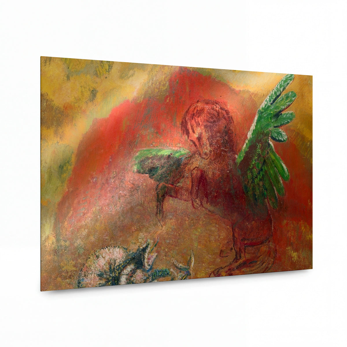 Obraz Odilon Redon — Pegasus Triumphant — lesklý obraz na hliníku — lesklý obraz na hliníku