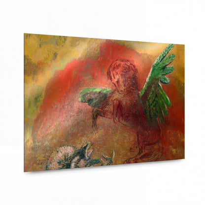 Obraz Odilon Redon — Pegasus Triumphant — lesklý obraz na hliníku — lesklý obraz na hliníku