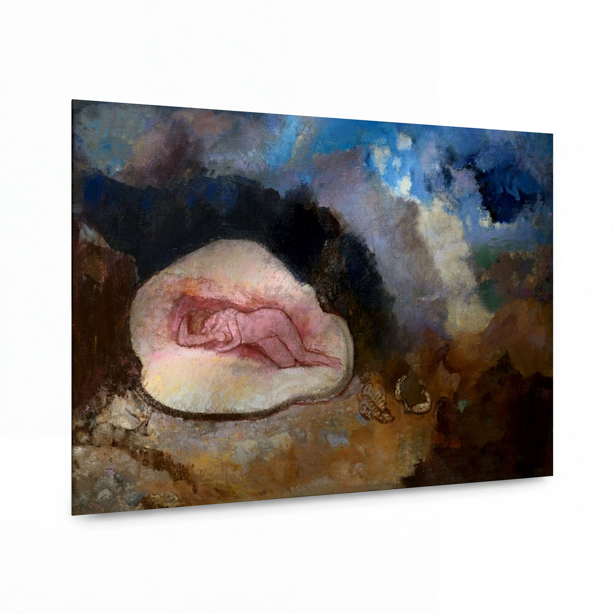 Obraz Odilon Redon — Zrození Venuše — lesklý kovový obraz — lesklý kovový obraz