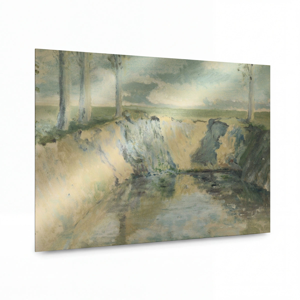Obraz Odilon Redon — The Pond of Peyrelebade — reprodukce na lesklém hliníkovém panelu