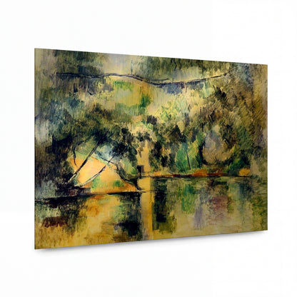 Obraz Paul Cézanne — Reflections in the Water — reprodukce na lesklém hliníkovém panelu — reprodukce na lesklém hliníkovém panelu