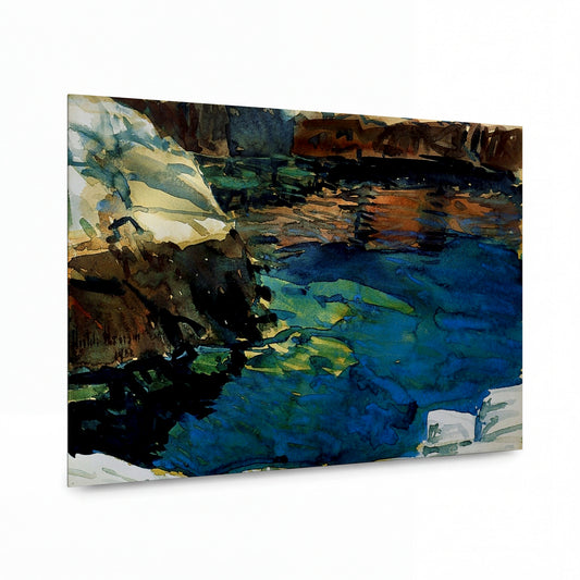 Obraz Frederick Childe Hassam — The Cove — kovový obraz na hliníkovém panelu — kovový obraz na hliníkovém panelu