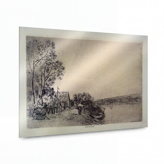 Obraz Alfred Sisley — Banks of the Loing — hliníkový panel s vysokým leskem — hliníkový panel s vysokým leskem