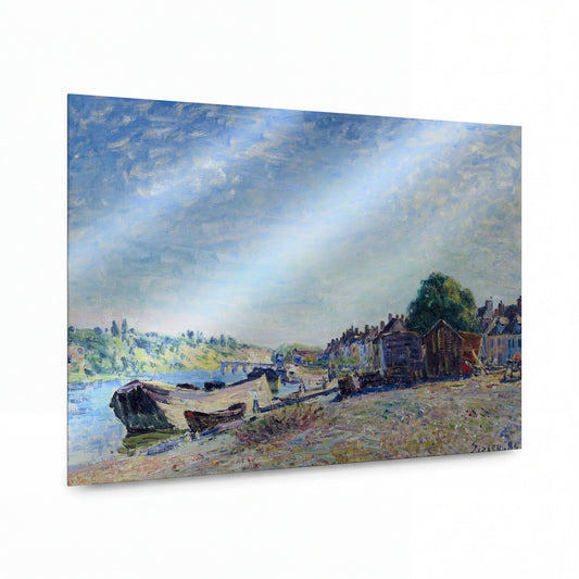 Obraz Alfred Sisley — Banks of the Loing at Saint-Mammes — umělecká reprodukce na hliníku