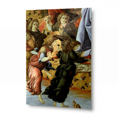 Obraz Sandro Botticelli — Anděl v uctívání — lesklý obraz na hliníku — lesklý obraz na hliníku