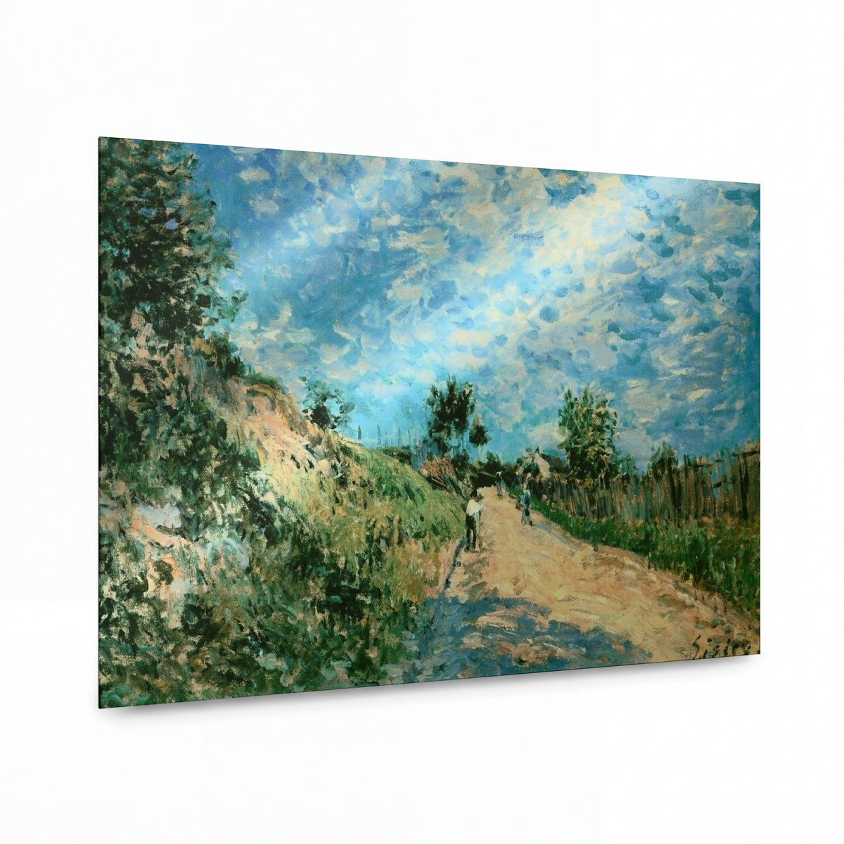 Obraz Alfred Sisley — Hill Path — hliníkový panel s vysokým leskem — hliníkový panel s vysokým leskem