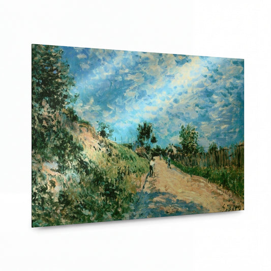Obraz Alfred Sisley — Hill Path — hliníkový panel s vysokým leskem — hliníkový panel s vysokým leskem