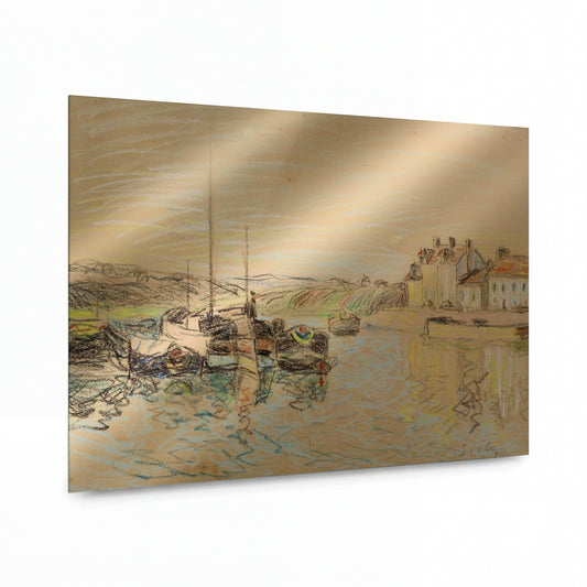 Obraz Alfred Sisley — The Channel of Loing at Saint-Mammes — kovový obraz na hliníkovém panelu — kovový obraz na hliníkovém panelu