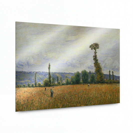 Obraz Alfred Sisley — The Hills of La Bouille — kovový obraz na hliníkovém panelu — kovový obraz na hliníkovém panelu