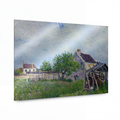 Obraz Alfred Sisley — The Old Hut at Sablones — prémiová reprodukce na kovovém panelu — prémiová reprodukce na kovovém panelu