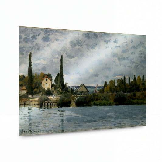 Obraz Alfred Sisley — Seina u Bougival — kovový obraz na hliníkovém panelu — kovový obraz na hliníkovém panelu