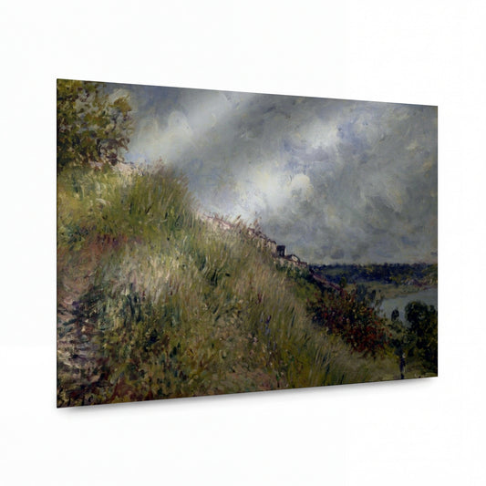 Obraz Alfred Sisley — View of the Seine Slopes of By — kovová reprodukce s vysokým leskem — kovová reprodukce s vysokým leskem