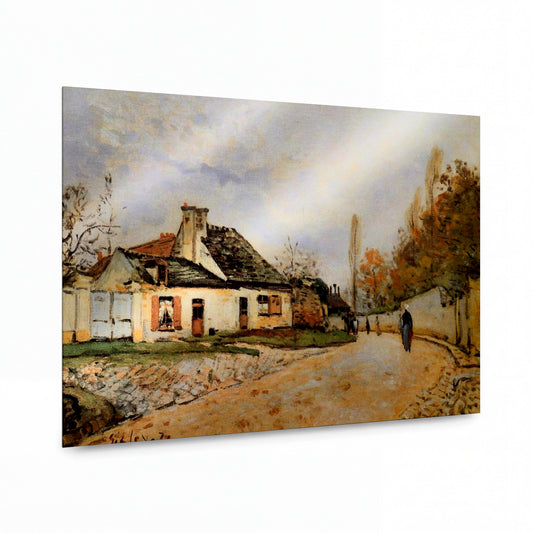 Obraz Alfred Sisley — Voisins Street in Louveciennes — hliníkový panel s vysokým leskem — hliníkový panel s vysokým leskem